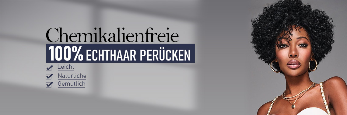 100% Echthaar Perücken