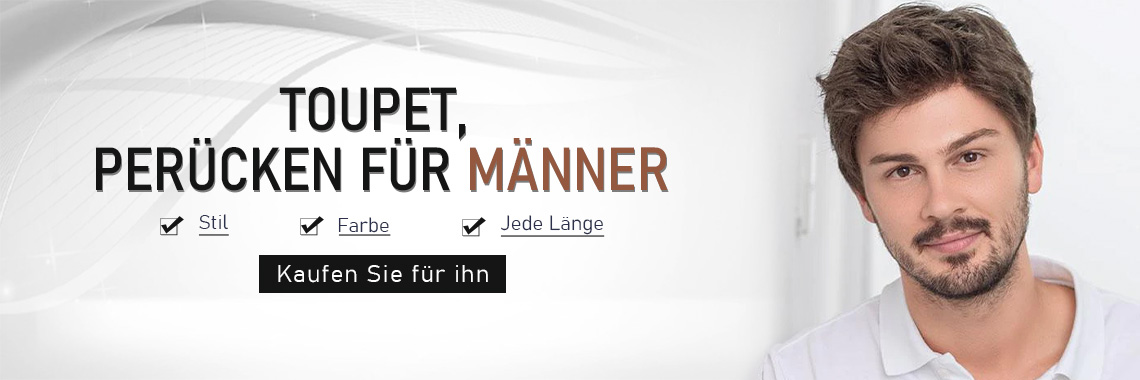 Toupet, Perücken für Männer