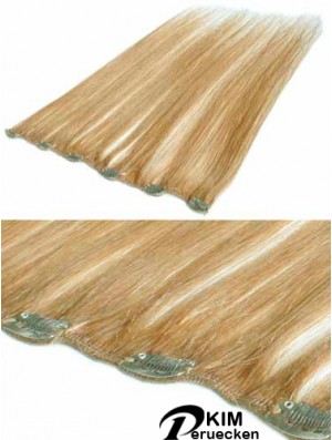 Geeignete Blonde Straight Remy Echthaarspange in Haarverlängerungen