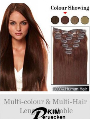 Frisuren Auburn Straight Remy Echthaarspange in Haarverlängerungen