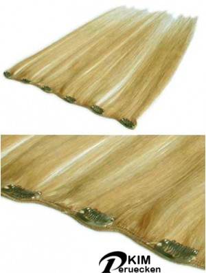 Flexibilität Blonde Straight Remy Echthaarspange In Haarverlängerungen