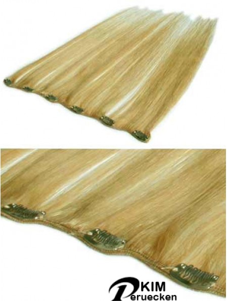 Flexibilität Blonde Straight Remy Echthaarspange In Haarverlängerungen