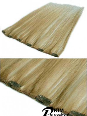 Sassy Blonde Straight Remy Echthaarspange In Haarverlängerungen