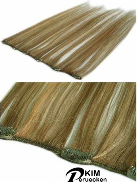 Erstaunliche blonde gerade gerade menschliche Haarspange in Haarverlängerungen