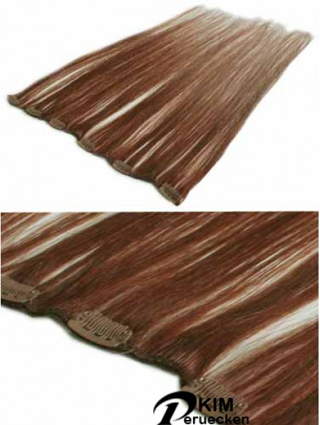 Wunderschöne Auburn Straight Remy Echthaarspange in Haarverlängerungen