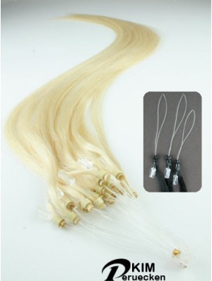 Perfekte blonde gerade Micro Loop Ring Haarverlängerungen