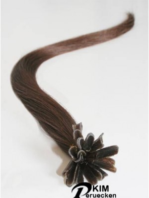 Brown Straight Good Nail / U Tip Haarverlängerungen