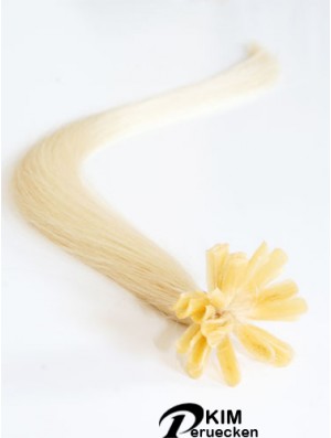 Blonde Straight Gorgeous Nail / U Tip Haarverlängerungen