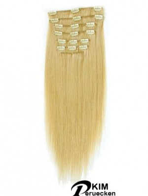 Geeignete Blonde Straight Remy Echthaarspange in Haarverlängerungen