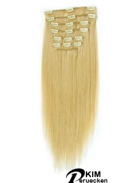 Geeignete Blonde Straight Remy Echthaarspange in Haarverlängerungen