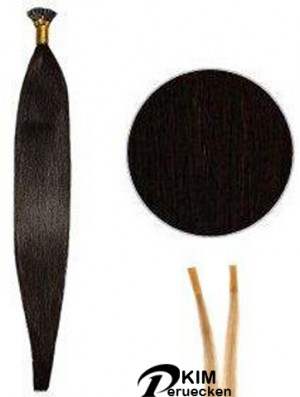 Black Straight Stick / I Tip Haarverlängerungen