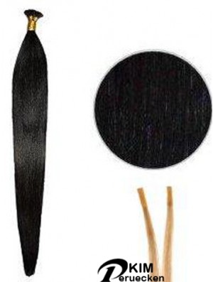 Black Straight Stick / I Tip Haarverlängerungen