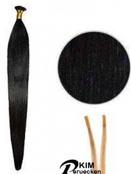 Black Straight Stick / I Tip Haarverlängerungen