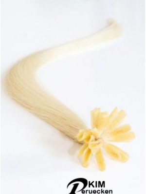Blonde Straight Exquisite Nail / U Tip Haarverlängerungen