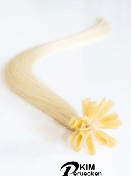 Blonde Straight Exquisite Nail / U Tip Haarverlängerungen