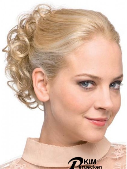 Wickeln Sie um Pony Hairpeice mit synthetischer blonder Farbe