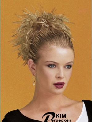Clip On Haarteile Kurz Länge Blonde Farbe Straight Style