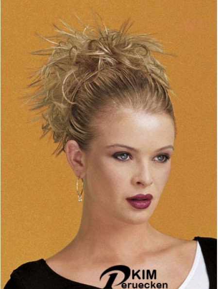 Clip On Haarteile Kurz Länge Blonde Farbe Straight Style