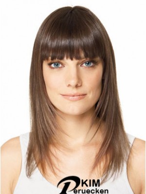 Clip In Haarteile für kurzes Haar Braun Farbe Straight Style
