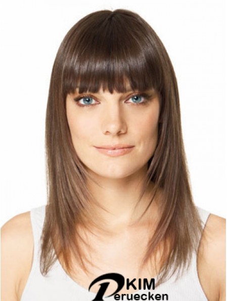 Clip In Haarteile für kurzes Haar Braun Farbe Straight Style