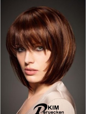 Echthaar Straight Style Kinn Länge Bobs Cut