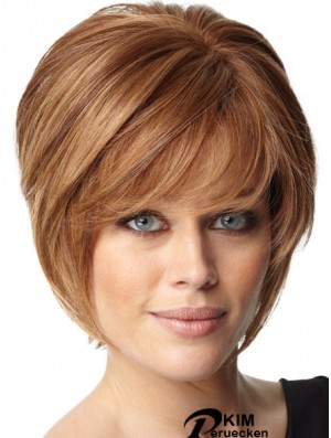 Kurze Bob Frisuren Remy Mensch Capless Bobs Cut Auburn Farbe
