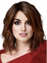 Bob Style Perücken Remy Human Curly Style Auburn Farbe Bobs Cut