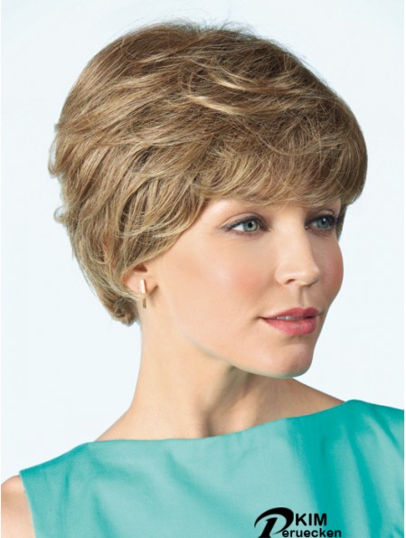 Monofilament Perücke Mensch 100% handgebundene lockige Boycuts im lockigen Stil