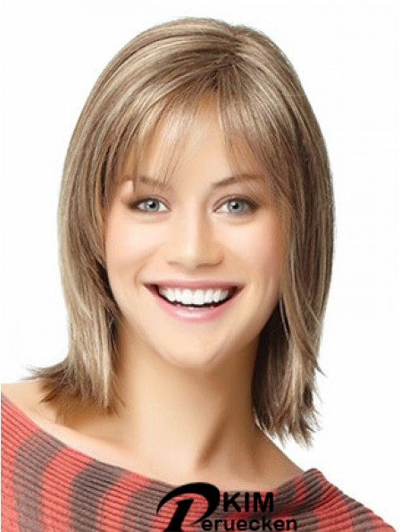 Kurze Bob Perücken Echthaar Schulterlang Straight Style Mit Capless