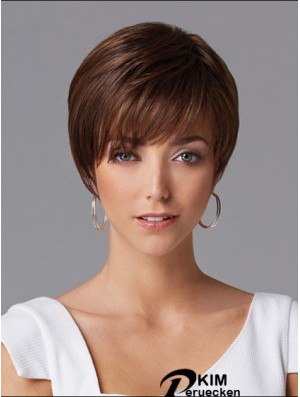 Haar Perücken für Frauen abgeschnitten Länge gerade Stil Auburn Farbe