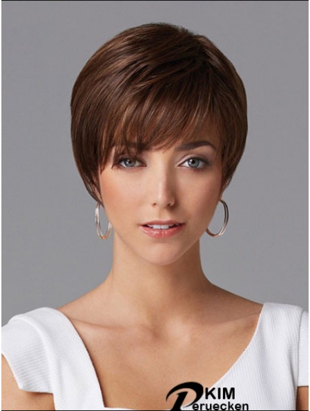 Haar Perücken für Frauen abgeschnitten Länge gerade Stil Auburn Farbe
