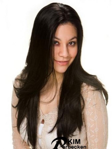 Echthaar Mono Top Perücken UK Mit Lace Front Straight Style