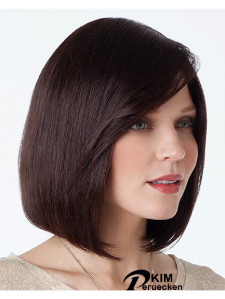 Echthaar Bob Perücke Mit Capless Auburn Farbe Kinn Länge