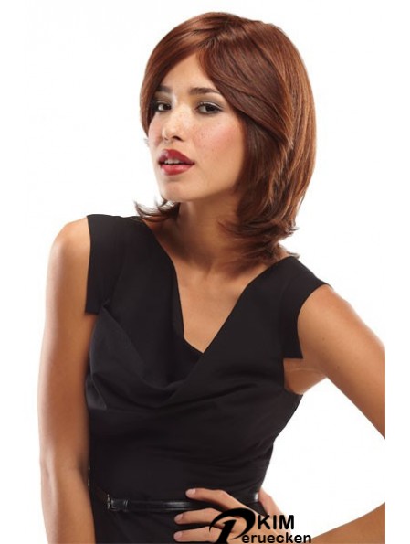 Geschichtete schulterlange Auburn Wavy Convenient Petite Perücken