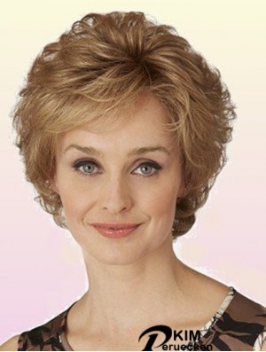 Menschliche Spitze Front Perücken Classic Cut Blonde Farbe Kinn Länge
