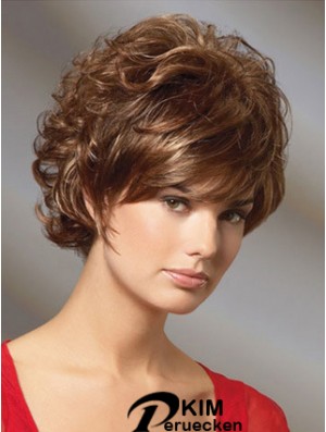 Curly Auburn Wunderschöne kurze klassische Perücken
