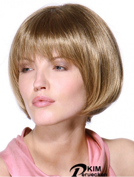 Layered Bob 100% handgebundene blonde Farbe Straight Style Chin Länge
