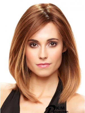 Schlanke Perücken mit Spitzenfront und Monofilamentt Auburn Color Layered Cut