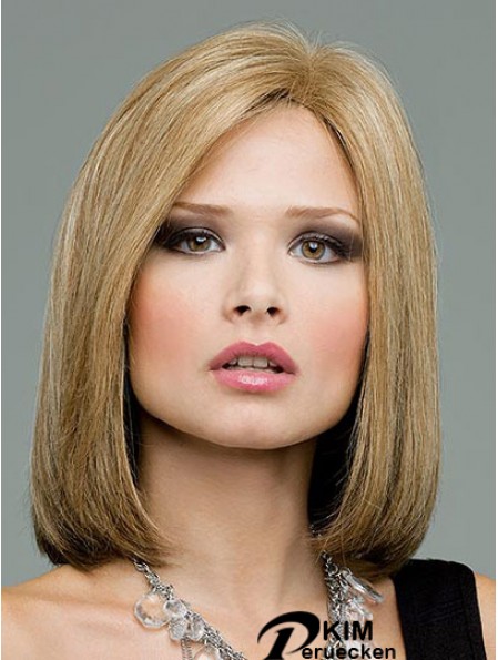 Spitze vorne schulterlang gerade gerade blonde große Bob Perücken