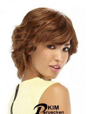 11 Zoll Great Auburn Layered Monofilament Perücken