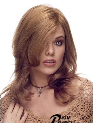 Praktische Brown Long Layered Wavy Lace Perücken