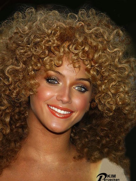 11 Zoll Caples Synthetic Blonde Classic Kinky Curly Lace Perücken