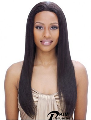 24  inchSchwarz lang ohne Pony Yaki Incredible Lace Perücken