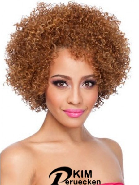 Afroamerikaner Afro Perücken Kinn Länge Kinky Style Layered Cut