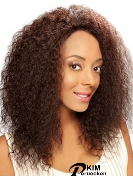 14 Zoll braune Schulterlänge ohne Pony Curly Sleek Lace Perücken