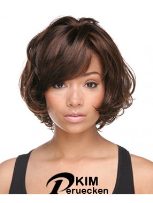 Auburn Kinn Länge Bobs Capless synthetische Frisuren für schwarze Frau