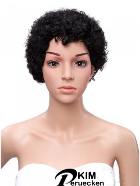 8 Zoll schwarze Spitze Perücken für schwarze Frauen
