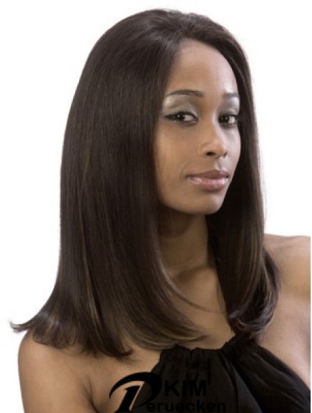 Yaki ohne Pony Lace Front Online 16 Zoll Brown Long Perücken