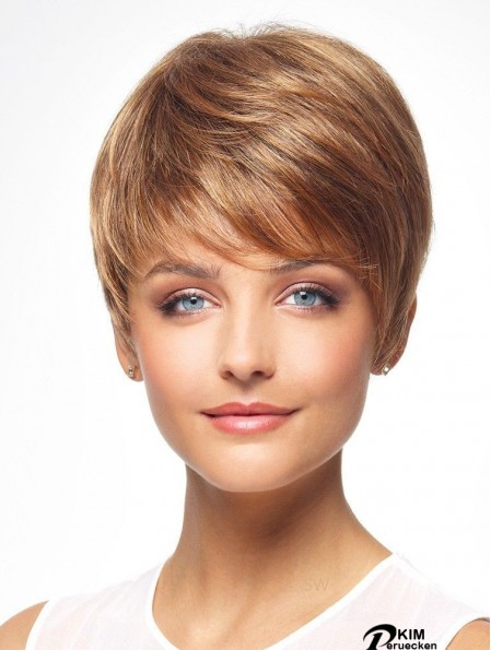 Auburn 8  inchBoycuts Günstigste Capless Synthetic Perücken