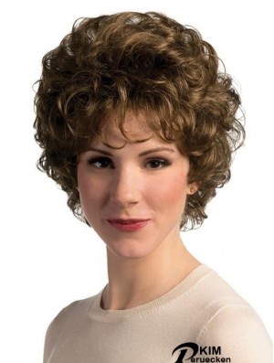 Mit Pony Brown Wavy 8 Zoll Basic Perücke